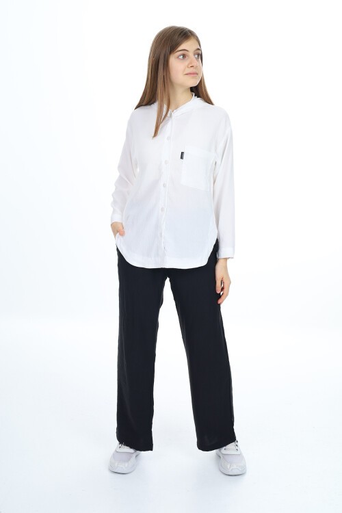 Kız Çocuk Kapüşonlu Gömlekli Takım Px309