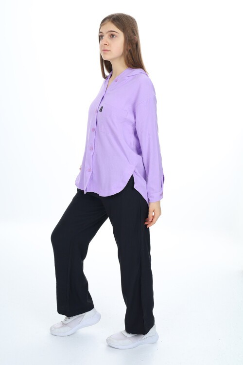 Kız Çocuk Kapüşonlu Gömlekli Takım Px309