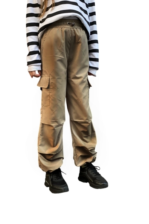 Kız Çocuk Kargo Cepli Paraşüt Pantolon 12126