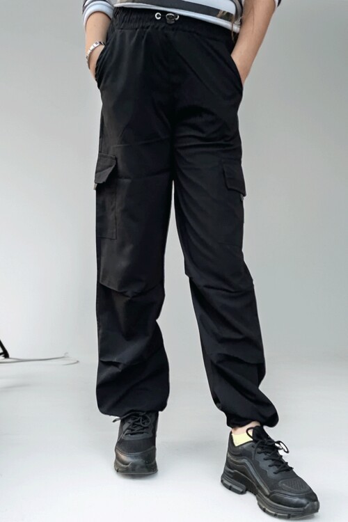 Kız Çocuk Kargo Cepli Paraşüt Pantolon 12126