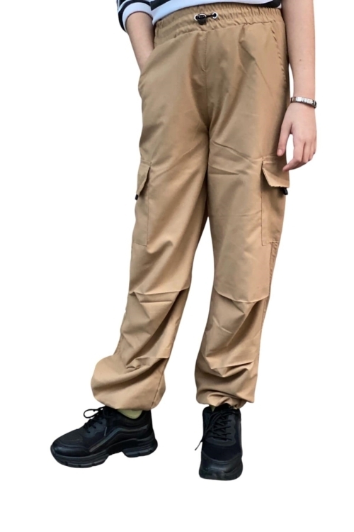 Kız Çocuk Kargo Cepli Paraşüt Pantolon 12133