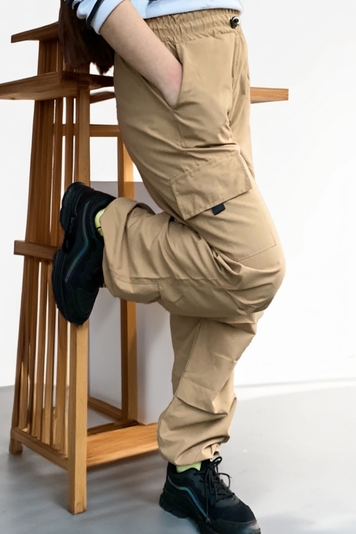 Kız Çocuk Kargo Cepli Paraşüt Pantolon 12136