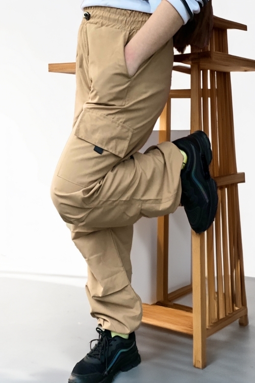 Kız Çocuk Kargo Cepli Paraşüt Pantolon 12158