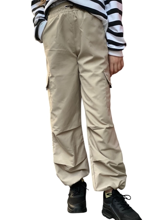 Kız Çocuk Kargo Cepli Paraşüt Pantolon 12162