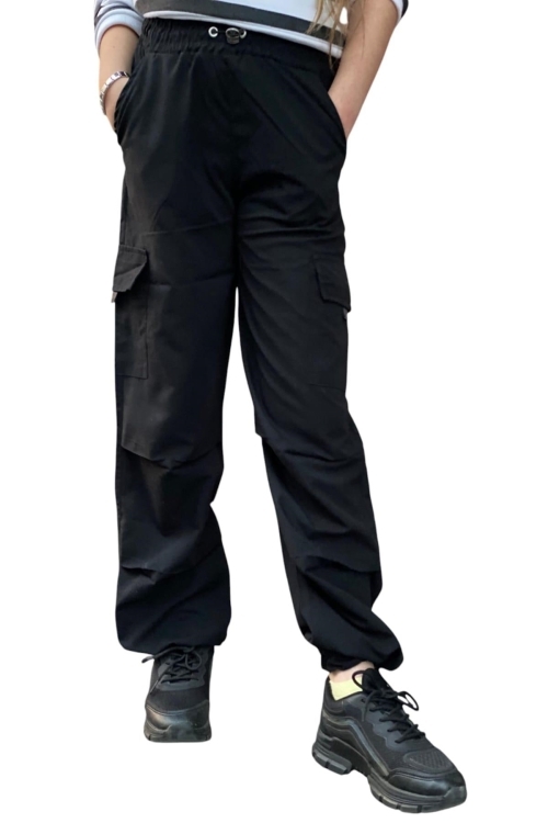 Kız Çocuk Kargo Cepli Paraşüt Pantolon 12162