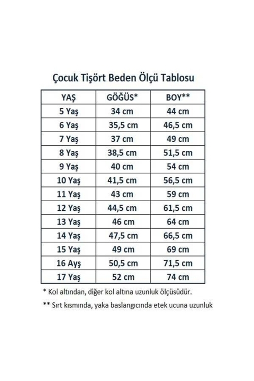 Kız Çocuk Okul Tarz %100 Pamuk T-Shirt -5-17 Yaş AG006