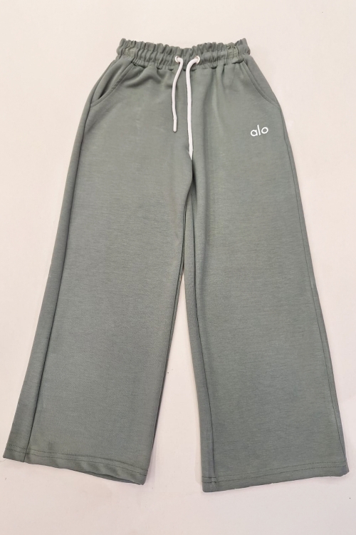 Kız Çocuk Doble Face Kumaş Geniş Paça Eşofman Alt 10-15 Yaş 12318