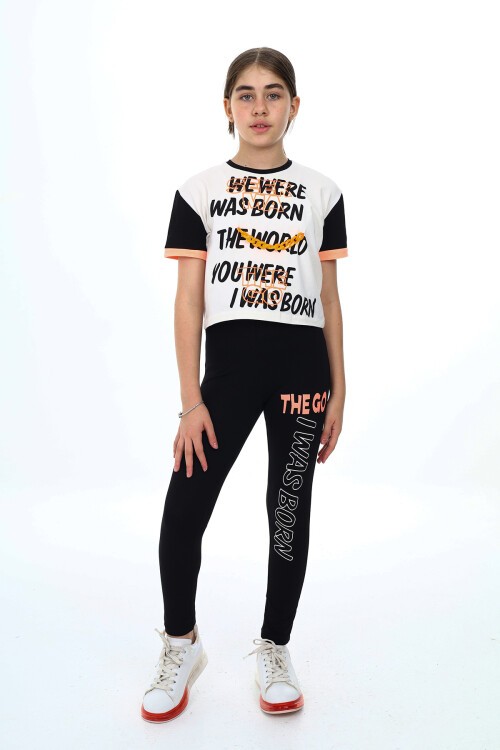 Kız Çocuk Taytlı Alt-Üst 2li Takım 12141