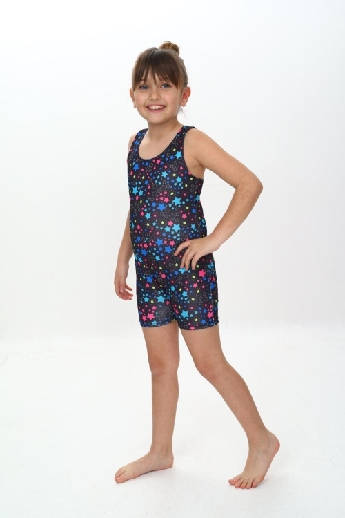 Kız Çocuk Yüzücü Şortlu Tek Parça Tulum Mayo Takımı 5-16 Yaş 12231