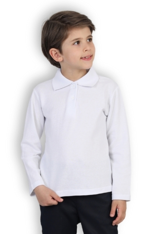Erkek Çocuk %100 Pamuk Okul Tarz Uzun Kol T-Shirt 5-17 Yaş 12274