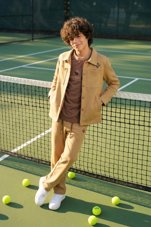 Erkek Çocuk Ceketli 3lü Takım (Ceket+T-Shirt+Alt) 6-16 Yaş 12555S10