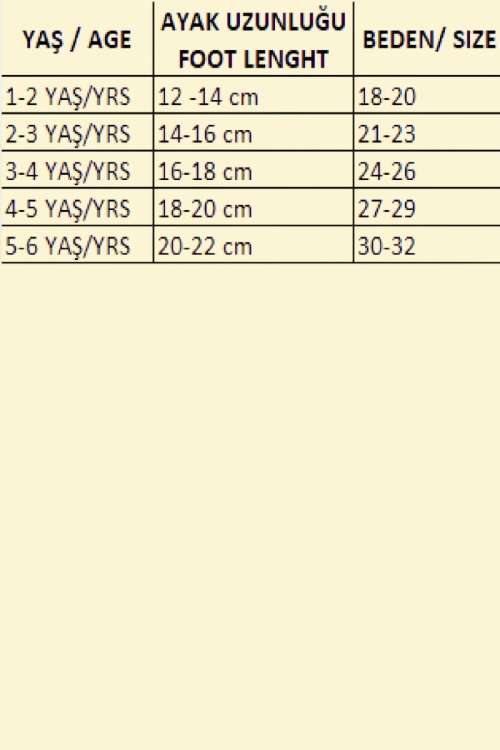 Erkek Çocuk Deniz Ayakkabısı/Patiği 18-32 Beden 12629B