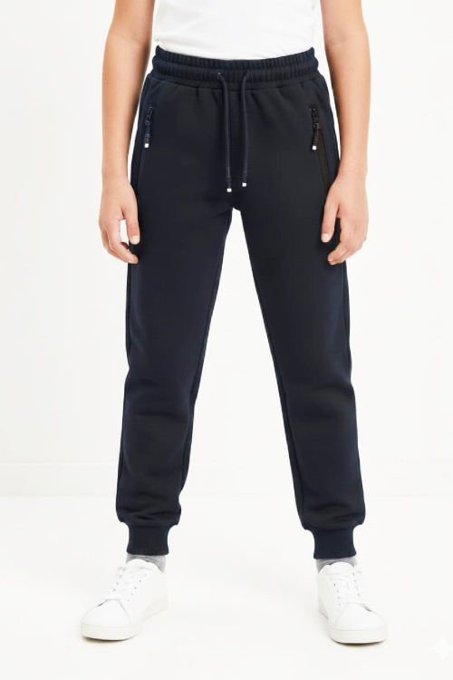 Erkek Çocuk Eşofman Alt-2 İplik-Fermuar Cepli-6-14 Yaş 12454