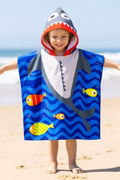 Erkek Çocuk Panço Havlu 2-8 Yaş (Plaj+Havuz+Banyo) 12646N