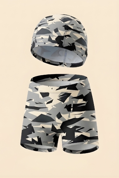 Erkek Çocuk Şortlu Ve Boneli Mayo Takımı (Şort+Bone) 2-7 Yaş 12595B