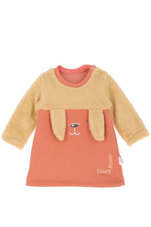 Kız Bebek Peluş Elbise 6-12Ay 12474