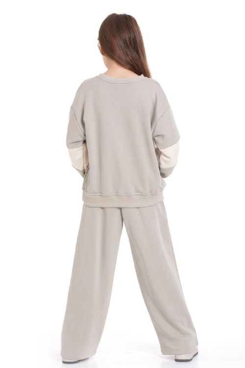 Kız Çocuk 3 İplik ve Şardonsuz Eşofman Takımı 5-9 Yaş 12487