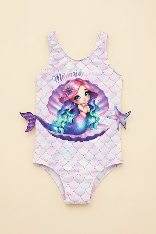 Kız Çocuk 3D Mayokini 2-7 Yaş 12605B