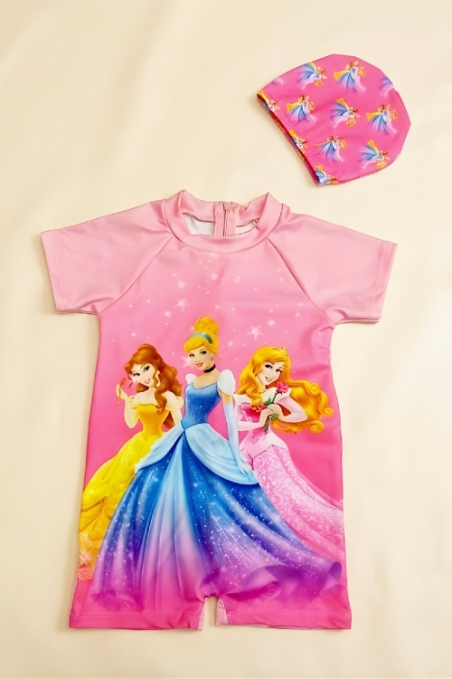 Kız Çocuk Boneli Mayo Takımı (Mayo+Bone) 2-8 Yaş 12588N