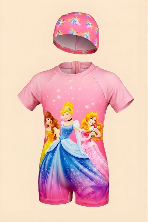 Kız Çocuk Boneli Mayo Takımı (Mayo+Bone) 2-8 Yaş 12588N