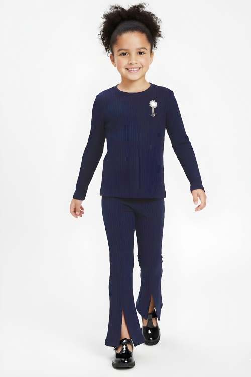 Kız Çocuk Broşlu Alt-Üst Takım 4-8 Yaş 12528