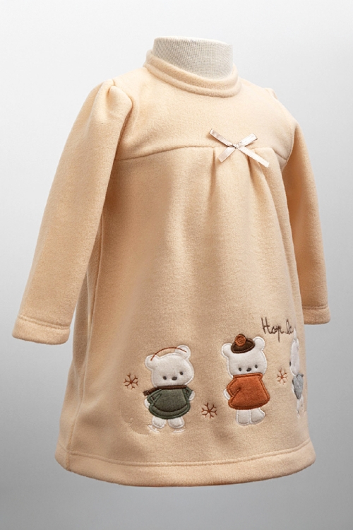 Kız Bebek Peluş Elbise 6-24 Ay 12471