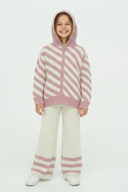 Kız Çocuk Triko 2li Alt-Üst Takım (Hırka ve Alt)  10-15 Yaş 12431