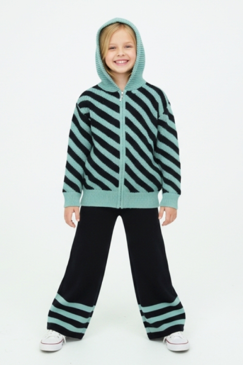 Kız Çocuk Triko 2li Alt-Üst Takım (Hırka ve Alt)  10-15 Yaş 12431