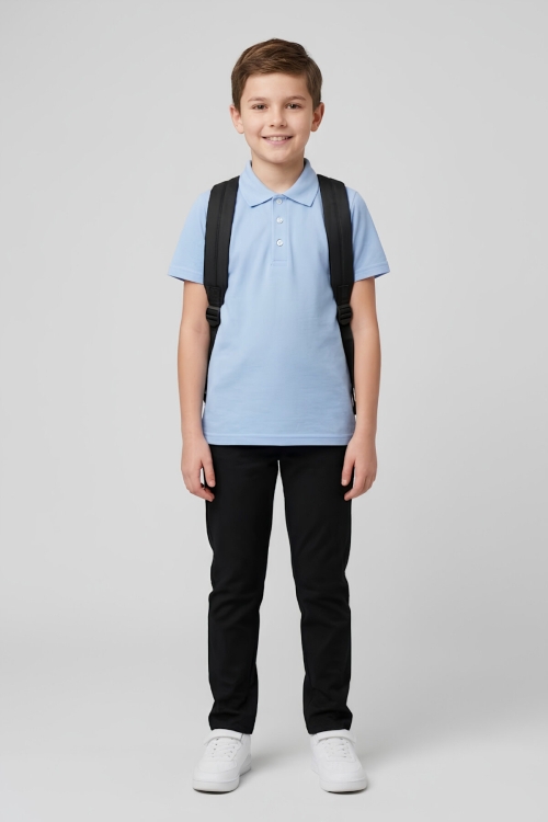 Erkek Çocuk %100 Pamuk ve Okul Tarz T-Shirt 4-16 Yaş 12790MRT