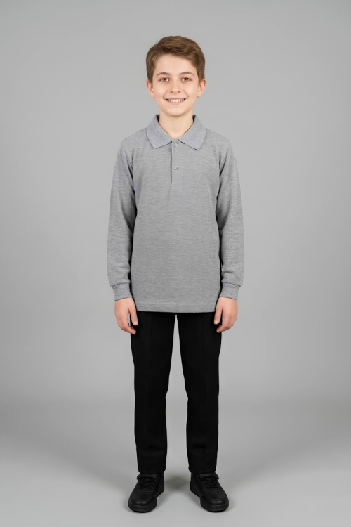 Erkek Çocuk %100 Pamuk ve Okul Tarz T-Shirt 6-16 Yaş 12798MRT