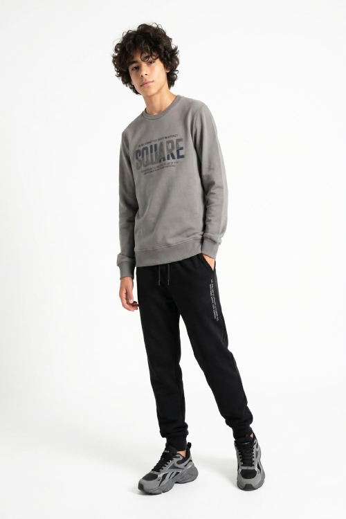 Erkek Çocuk Eşofman Takımı -2 İplik (Sweatshirt+Pantolon) 6-16 Yaş 12771SMP