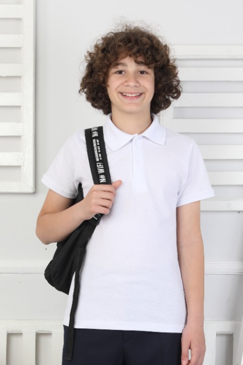2li T-Shirt Erkek Çocuk %100 Pamuk Okul Tarz 5-13 Yaş 12277