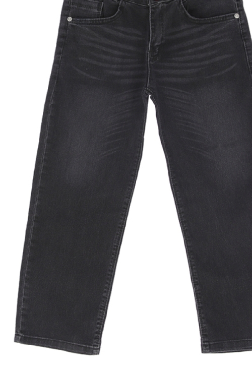 Erkek Çocuk Esnek Belli Likralı Geniş Kesim Jean Pantolon 13-17 Yaş 12367