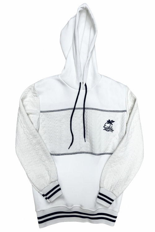 Kız Çocuk 3 İplik Kapüşonlu Desen Garni Detaylı Sweatshirt 12333