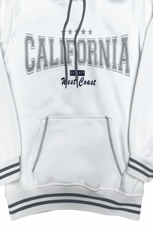 Kız Çocuk 3 İplik Kapüşonlu Kanguru Cepli Sweatshirt 12337