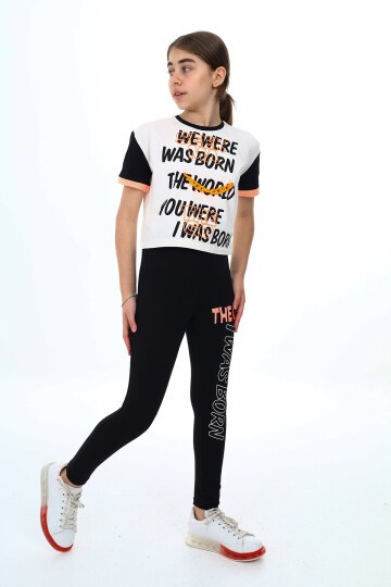 Kız Çocuk Taytlı Alt-Üst 2li Takım 12141