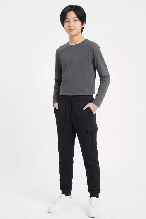 Erkek Çocuk Eşofman Alt-3 İplik-Kargo Cepli 18-16 Yaş 12556