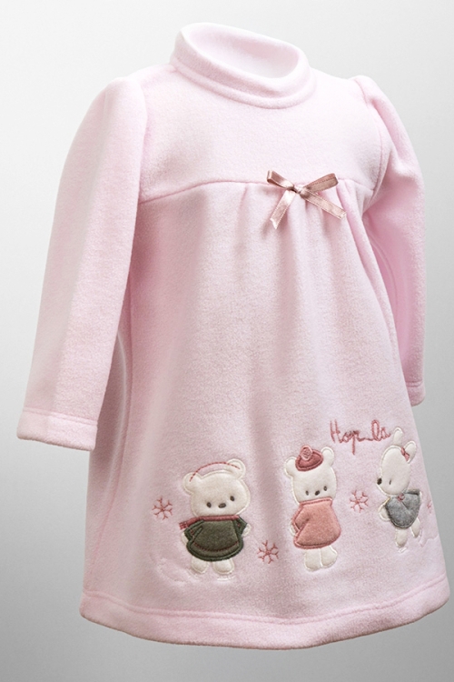 Kız Bebek Peluş Elbise 6-24 Ay 12471