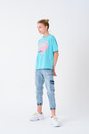 Kız Çocuk Kalp Baskılı T-Shirt 8-14 Yaş