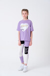 Kız Çocuk Kalp Baskılı T-Shirt 8-14 Yaş