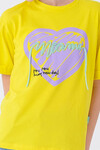 Kız Çocuk Kalp Baskılı T-Shirt 8-14 Yaş