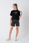 Kız Çocuk Beli Ayarlanabilir T-Shirt 8-14 Yaş T2103