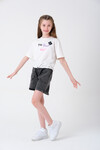 Kız Çocuk Beli Ayarlanabilir T-Shirt 8-14 Yaş T2103