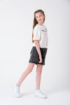Kız Çocuk Beli Ayarlanabilir T-Shirt 8-14 Yaş T2103