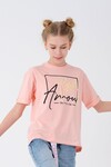 Kız Çocuk Yazı İşlemeli T-Shirt 8-14 Yaş