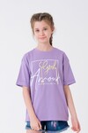 Kız Çocuk Yazı İşlemeli T-Shirt 8-14 Yaş