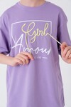Kız Çocuk Yazı İşlemeli T-Shirt 8-14 Yaş