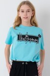 Kız Çocuk Beli Ayarlanabilir Baskılı T-shirt Hn2