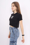Kız Çocuk Çapraz Modelli Crop T-Shirt 9-14 Yaş Lx232