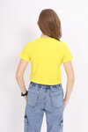 Kız Çocuk Çapraz Modelli Crop T-Shirt 9-14 Yaş Lx232